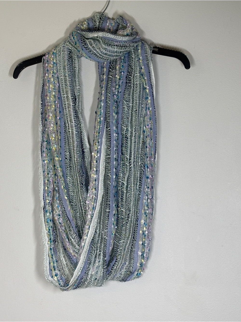 Metallic Knit Infinity Scarf